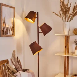 Lampadaire Lungre Rouille, 3 Lumieres