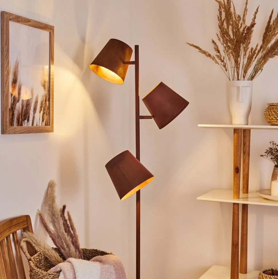 Lampadaire Lungre Rouille, 3 Lumieres