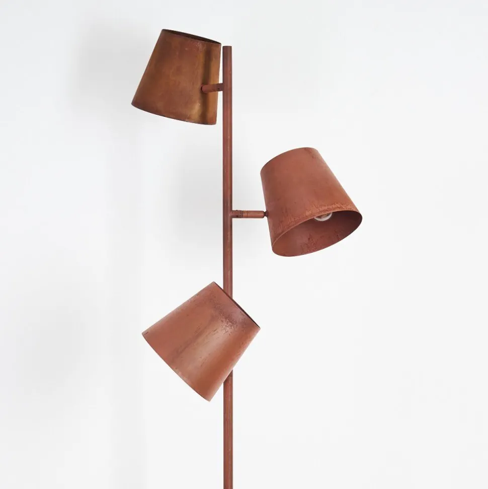 Lampadaire Lungre Rouille, 3 Lumieres