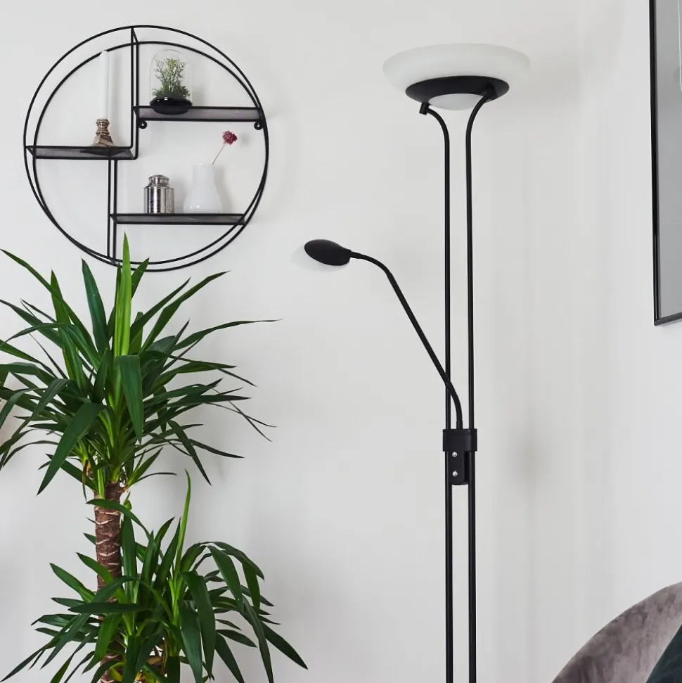 Lampadaire Mairoa Led Noir, 2 Lumieres