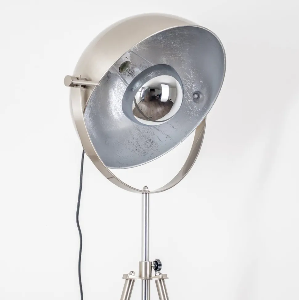 Lampadaire Maloy Chrome, Nickel Mat, 1 Lumiere