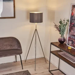 Lampadaire Malu Nickel Mat, 1 Lumiere