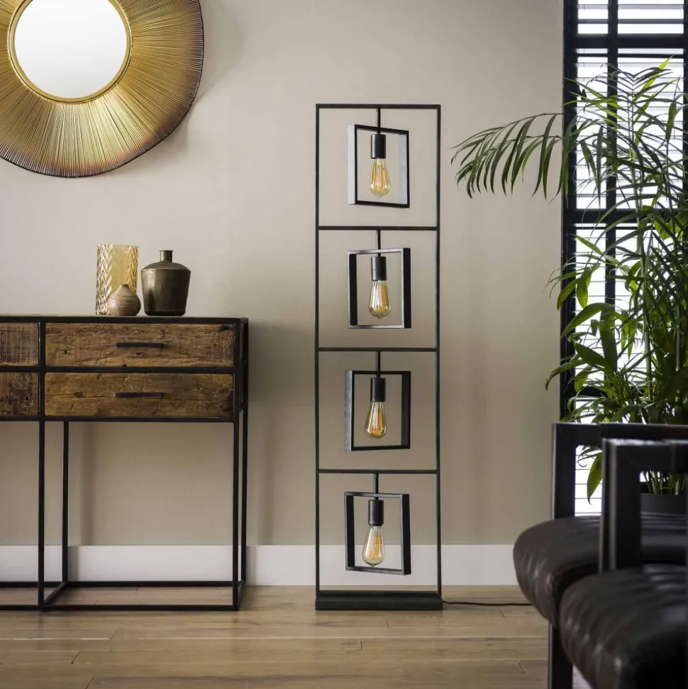 Lampadaire Marcon Noir, 4 Lumieres