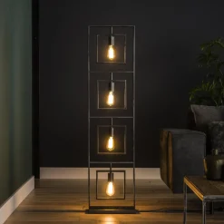 Lampadaire Marcon Noir, 4 Lumieres