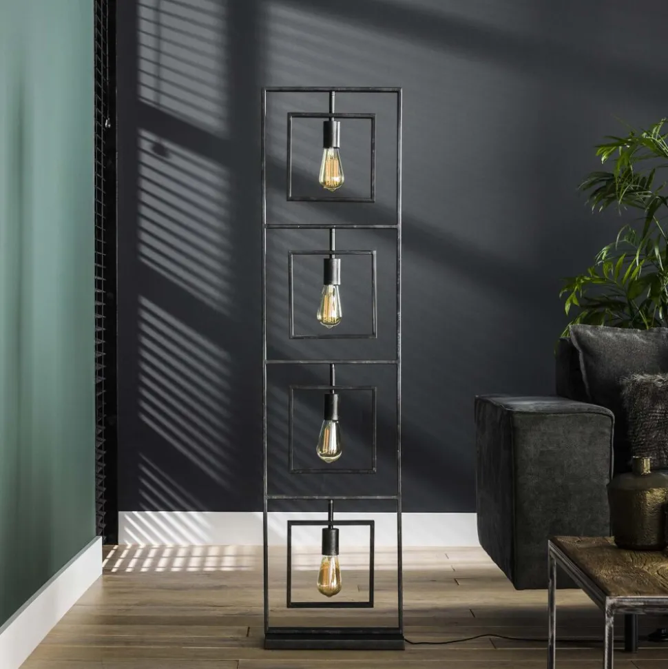 Lampadaire Marcon Noir, 4 Lumieres
