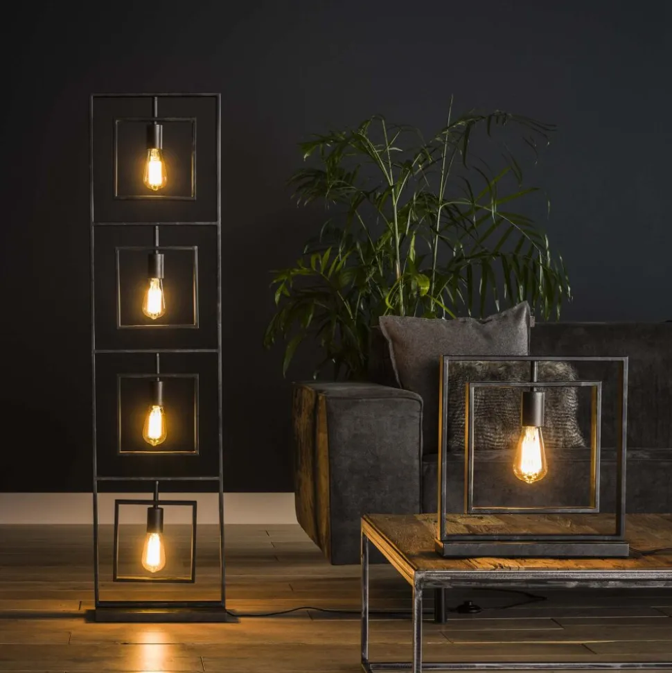 Lampadaire Marcon Noir, 4 Lumieres