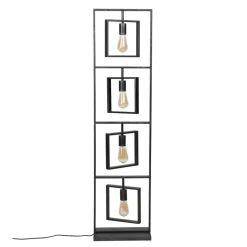 Lampadaire Marcon Noir, 4 Lumieres
