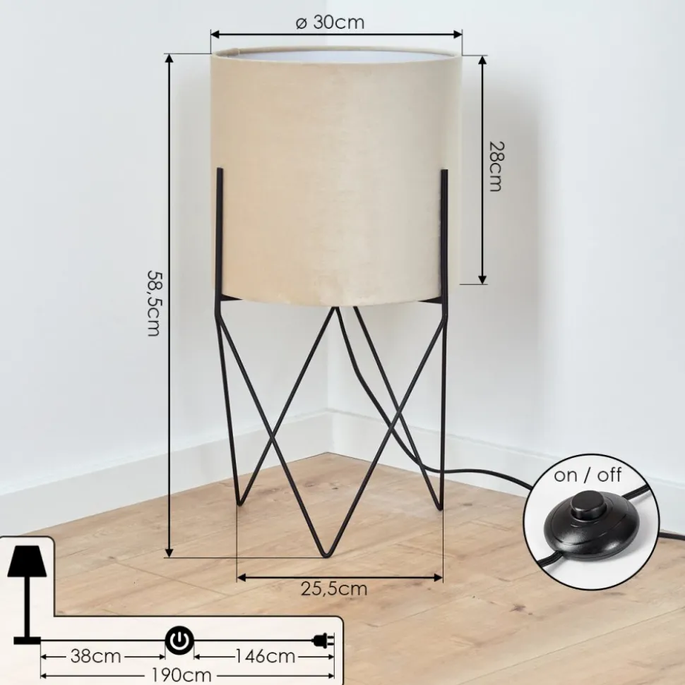 Lampadaire Maripi Noir, 1 Lumiere