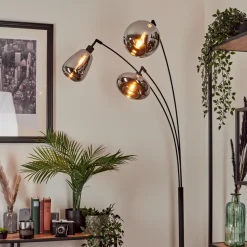 Lampadaire Maynal Noir, 3 Lumieres