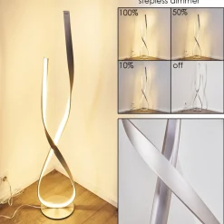 Lampadaire Medle Led Nickel Mat, 1 Lumiere