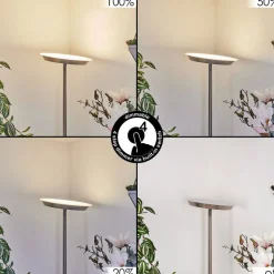 Lampadaire Mjoelby Led Nickel Mat, 1 Lumiere