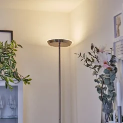 Lampadaire Mjoelby Led Nickel Mat, 1 Lumiere