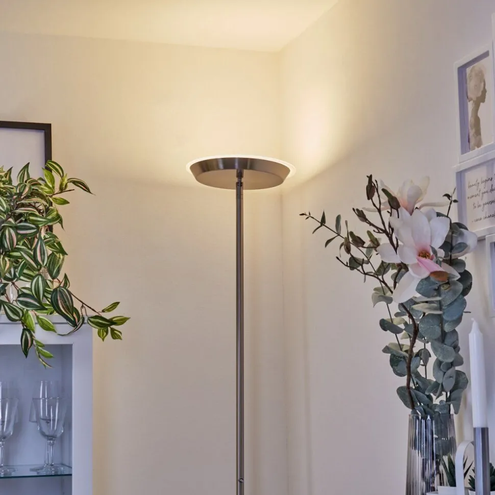 Lampadaire Mjoelby Led Nickel Mat, 1 Lumiere