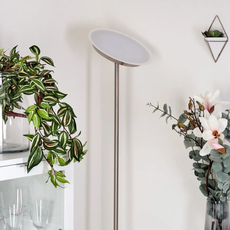 Lampadaire Mjoelby Led Nickel Mat, 1 Lumiere