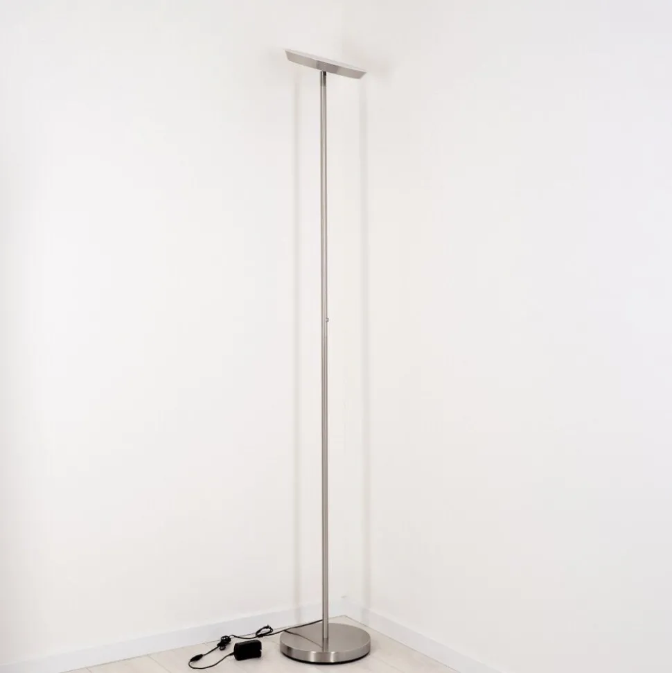 Lampadaire Mjoelby Led Nickel Mat, 1 Lumiere