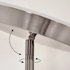Lampadaire Mjoelby Led Nickel Mat, 1 Lumiere