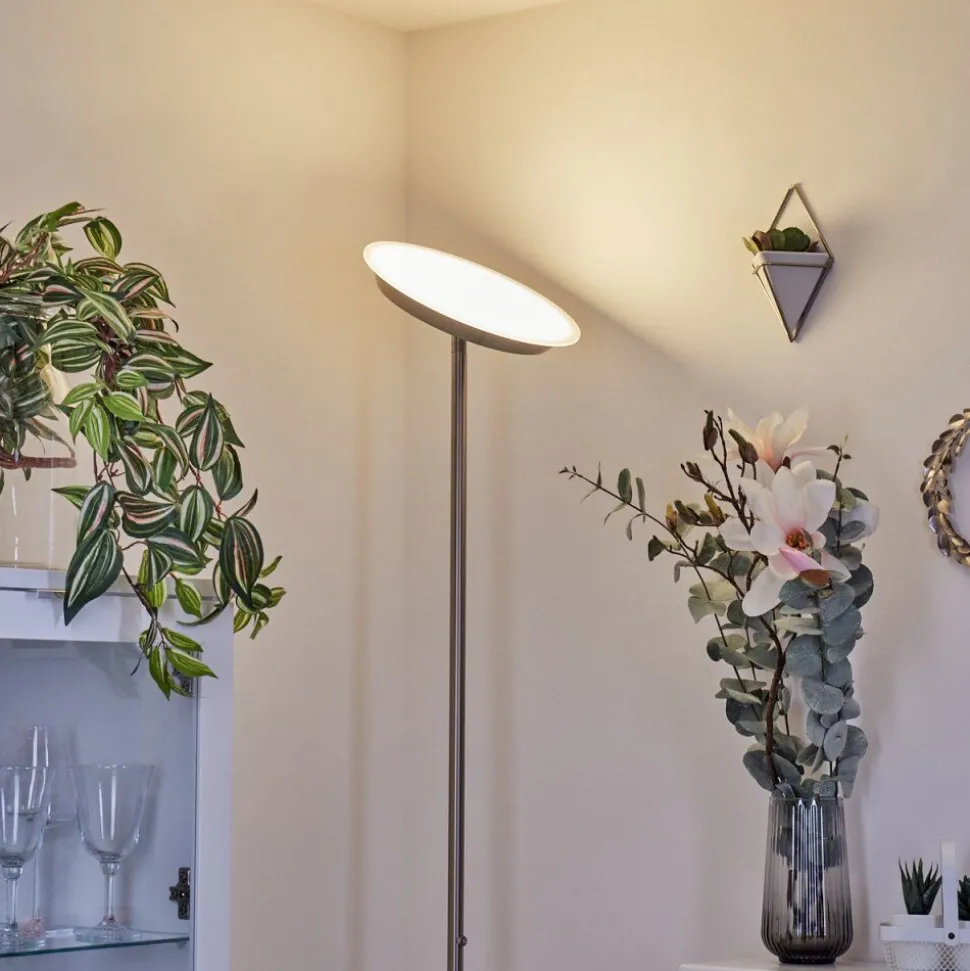 Lampadaire Mjoelby Led Nickel Mat, 1 Lumiere