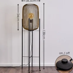 Lampadaire Moholm Noir, 1 Lumiere