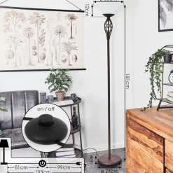Lampadaire Mosquerito Rouille, 2 Lumieres