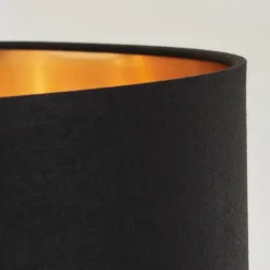 Lampadaire Murteirinha Laiton, Noir, 2 Lumieres