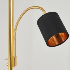 Lampadaire Murteirinha Laiton, Noir, 2 Lumieres