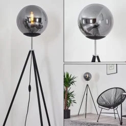Lampadaire Murter Noir, 1 Lumiere