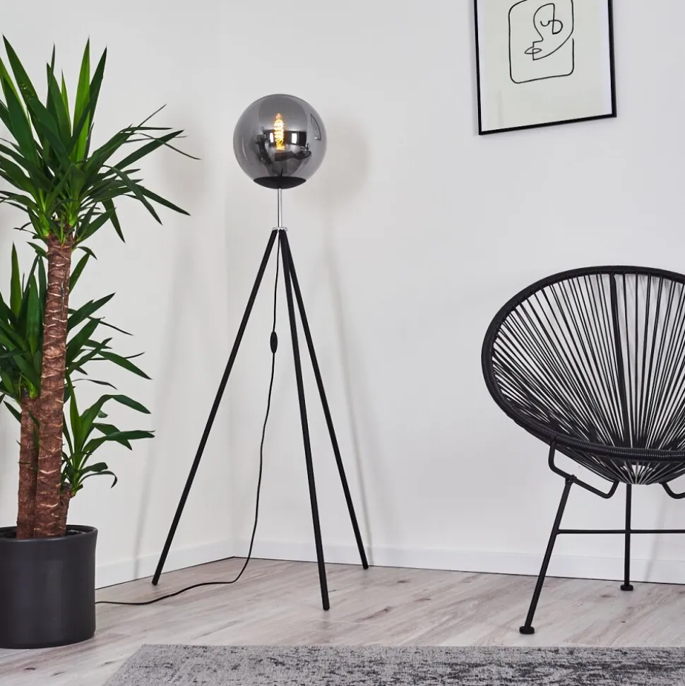 Lampadaire Murter Noir, 1 Lumiere