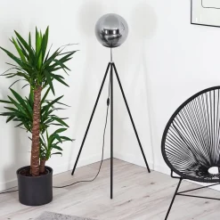 Lampadaire Murter Noir, 1 Lumiere