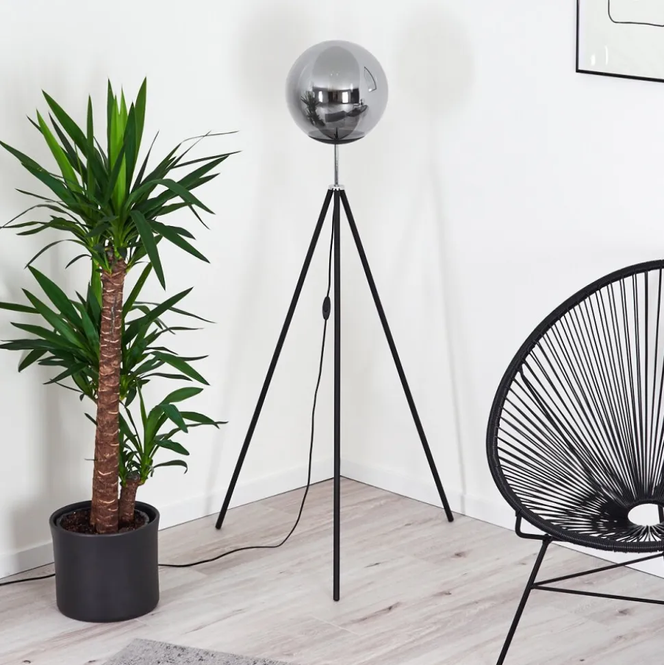 Lampadaire Murter Noir, 1 Lumiere