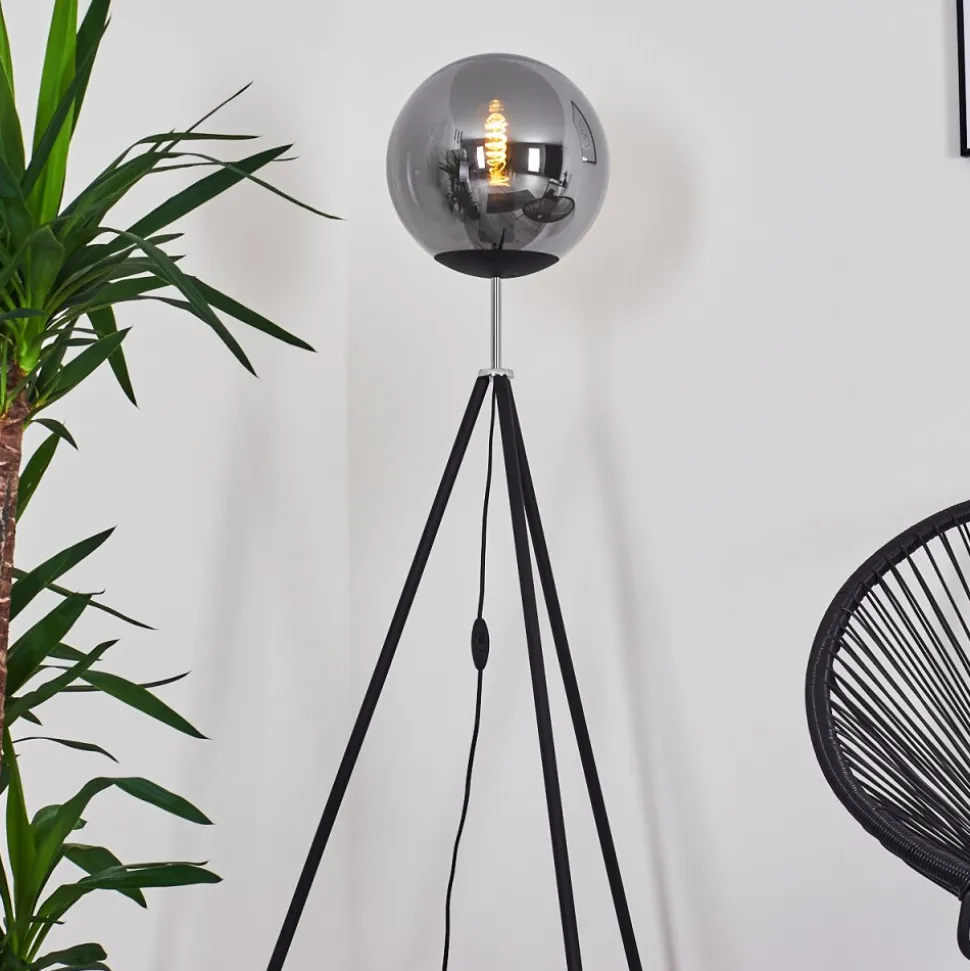 Lampadaire Murter Noir, 1 Lumiere