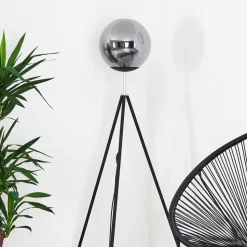 Lampadaire Murter Noir, 1 Lumiere
