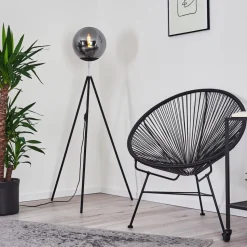 Lampadaire Murter Noir, 1 Lumiere