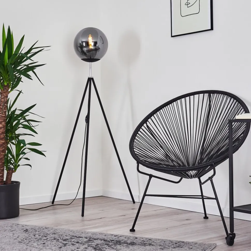 Lampadaire Murter Noir, 1 Lumiere