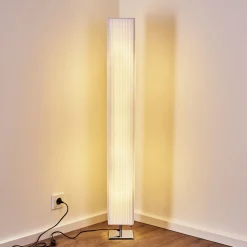 Lampadaire Newtok Chrome, 2 Lumieres