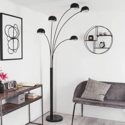 Lampadaire Nikkala Noir, 5 Lumieres