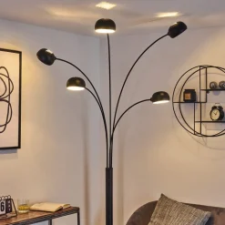 Lampadaire Nikkala Noir, 5 Lumieres