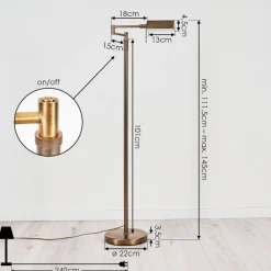Lampadaire Norrlida Led Laiton, 1 Lumiere