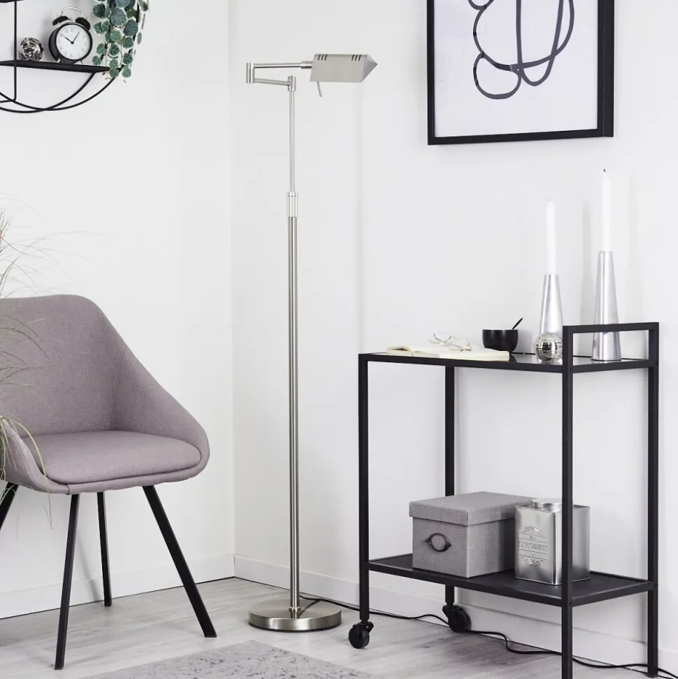Lampadaire Norrlida Led Nickel Mat, 1 Lumiere