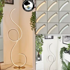 Lampadaire Olok Led Nickel Mat, 1 Lumiere