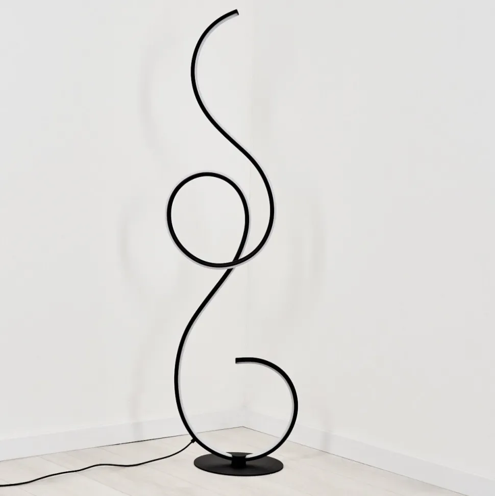 Lampadaire Olok Led Noir, 1 Lumiere