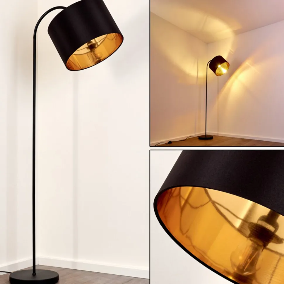Lampadaire Pattburg Noir, 1 Lumiere