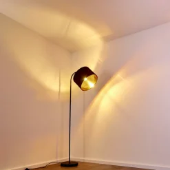 Lampadaire Pattburg Noir, 1 Lumiere