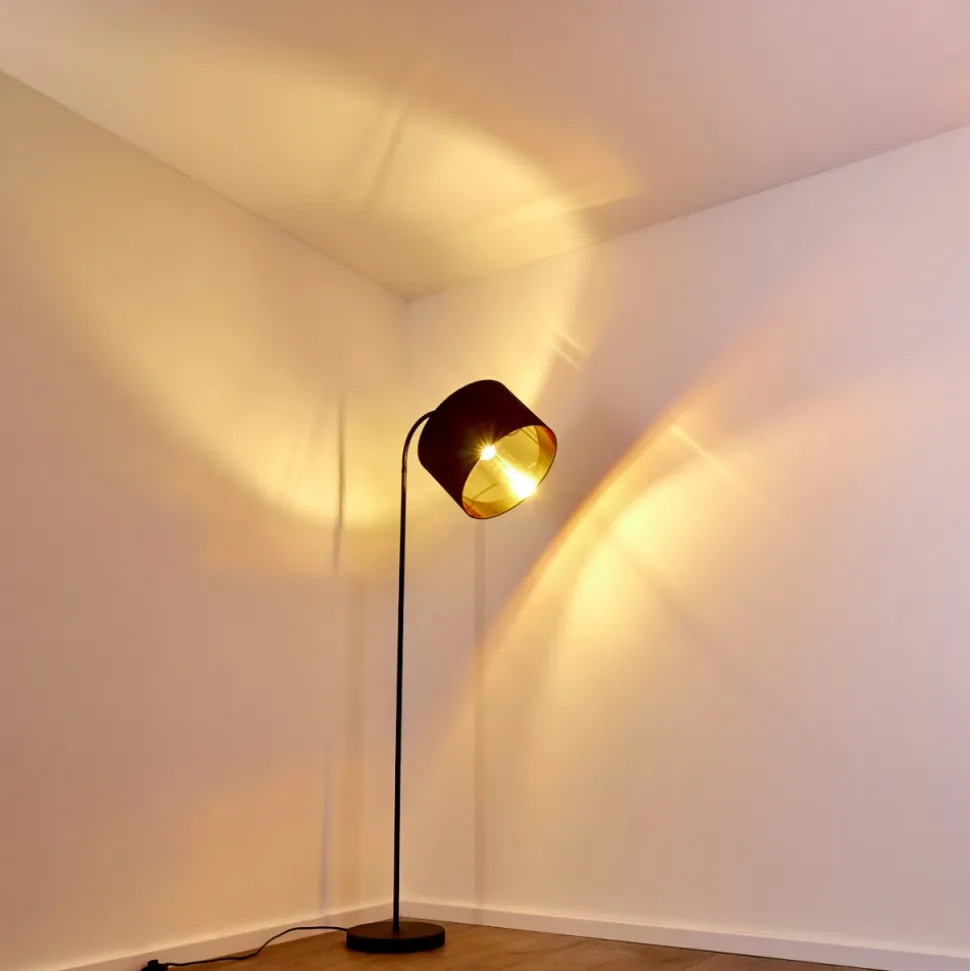 Lampadaire Pattburg Noir, 1 Lumiere
