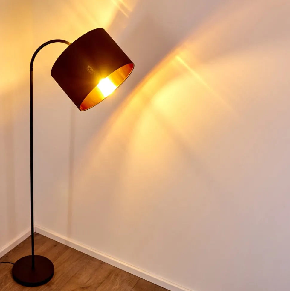 Lampadaire Pattburg Noir, 1 Lumiere