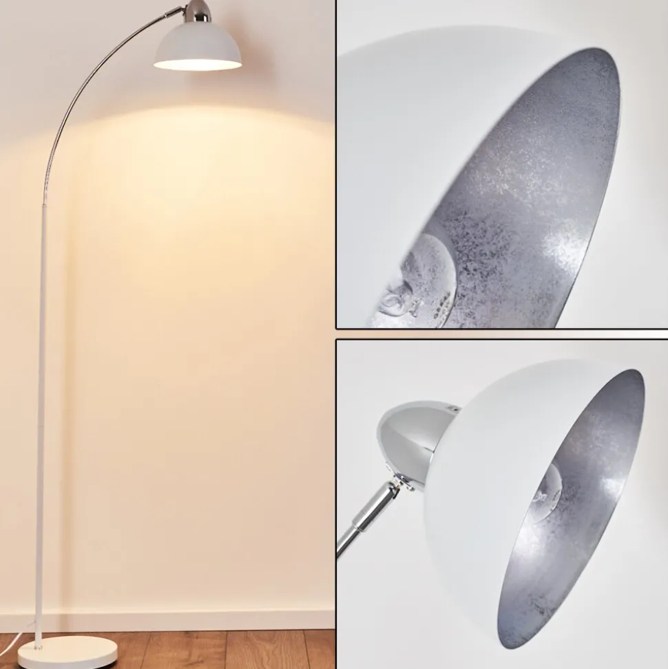 Lampadaire Poitou Blanc, 1 Lumiere