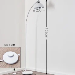 Lampadaire Poitou Blanc, 1 Lumiere