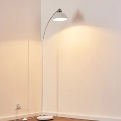 Lampadaire Poitou Blanc, 1 Lumiere