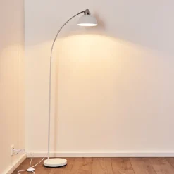 Lampadaire Poitou Blanc, 1 Lumiere