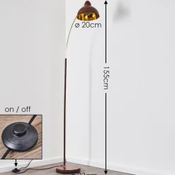 Lampadaire Poitou Rouille, 1 Lumiere