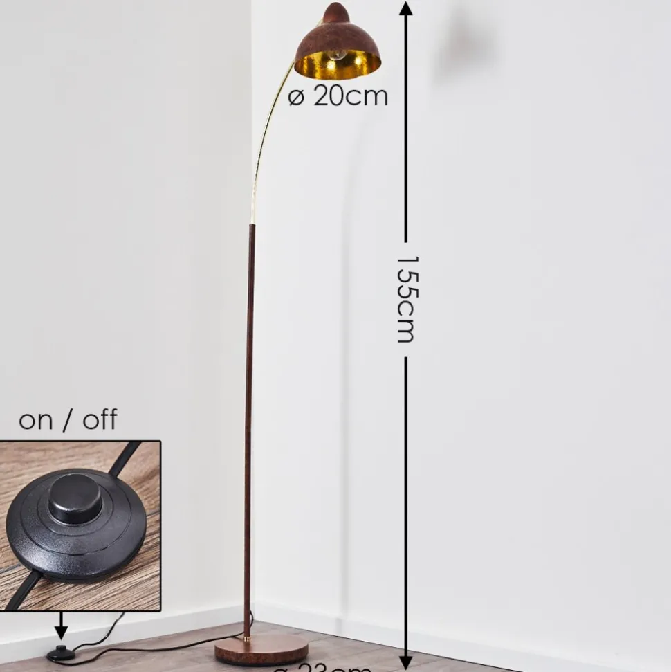 Lampadaire Poitou Rouille, 1 Lumiere